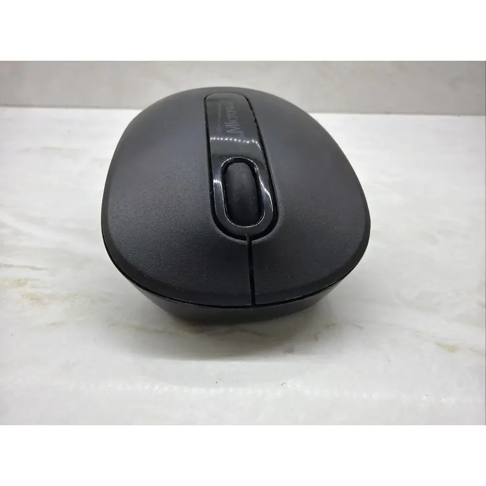 Microsoft Wireless Full Size Mouse Black Model 1737 w/Receiver TESTED WORKING